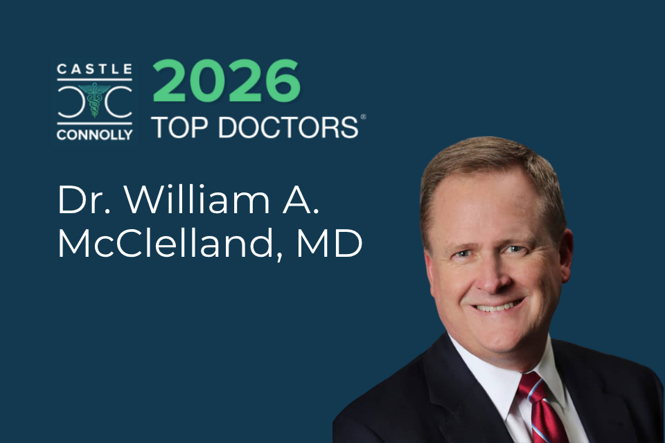 Dr. William McClelland Recognized as Castle Connolly Top Doctor